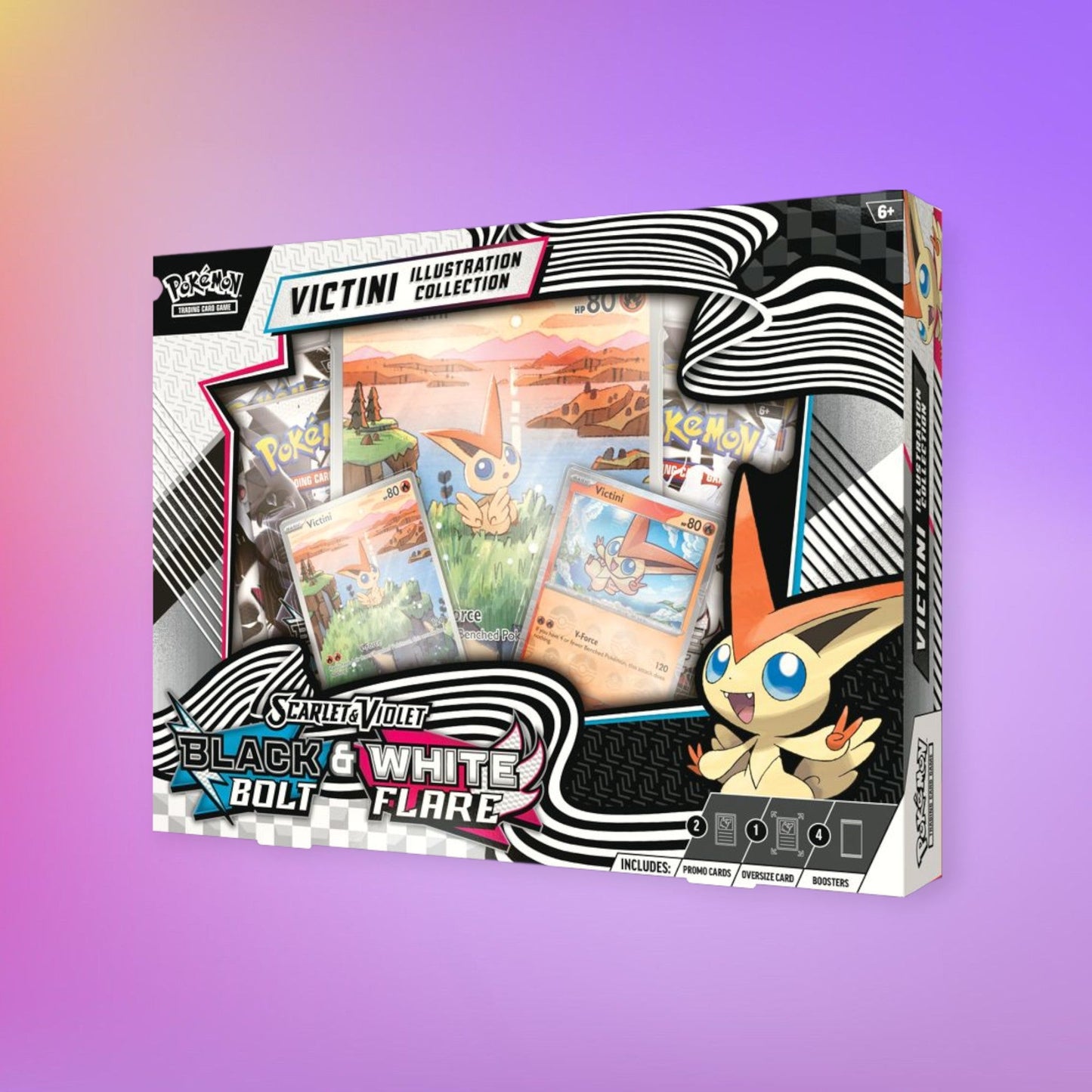Black Bolt & White Flare Unova Victini Illustration Collection